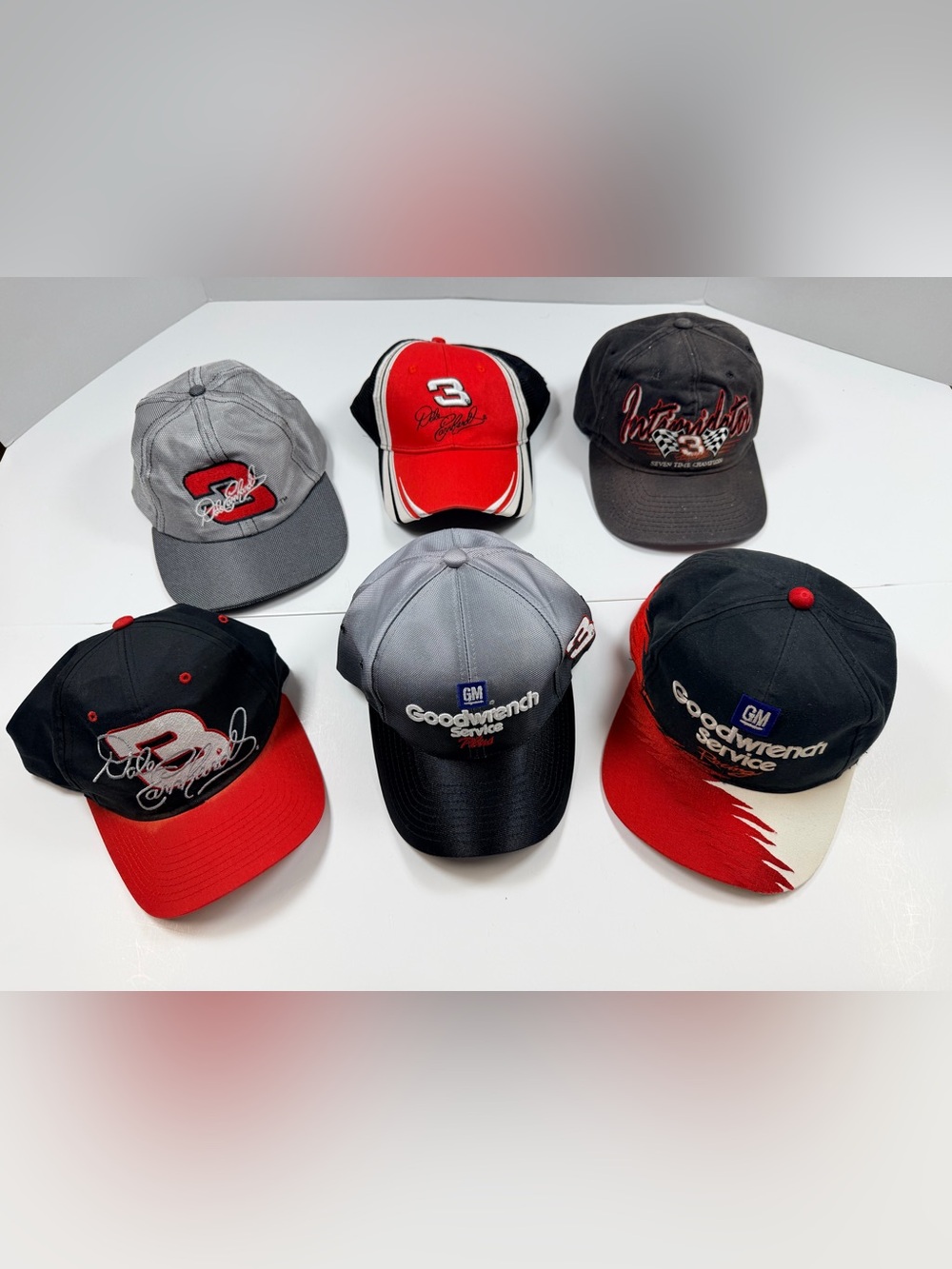 6 Dale Earnhardt Nascar racing hat lot bundle GM Goodwrench